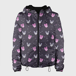 Женская куртка Голуби и семечки на темном