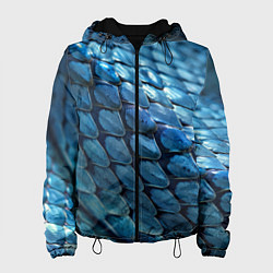 Женская куртка Голубая кожа змеи