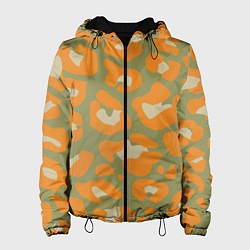 Женская куртка Рыже-зеленый леопардовый