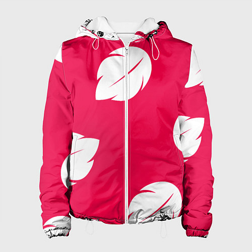 Женская куртка Тестура платья Лило с листьями / 3D-Белый – фото 1