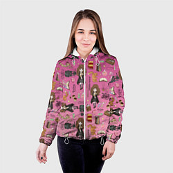 Куртка с капюшоном женская Паттерн с Гермионой из Гарри Поттер, цвет: 3D-белый — фото 2