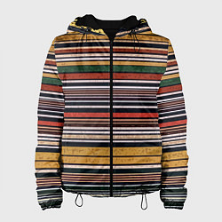 Женская куртка Жёлто-зелёный текстурные полосы