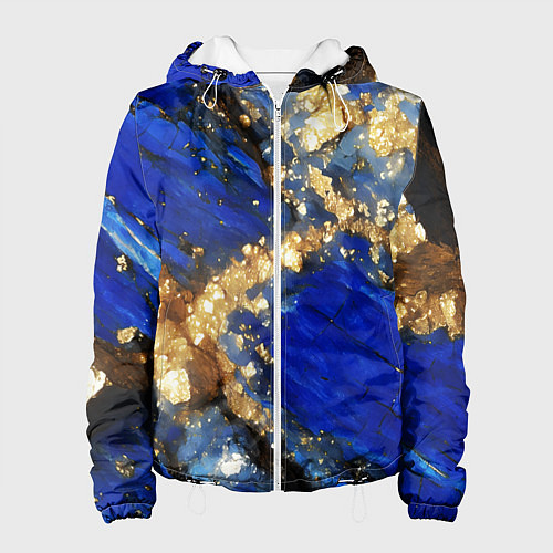 Женская куртка Золотой минерал в синем камне / 3D-Белый – фото 1