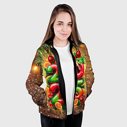 Куртка с капюшоном женская Змеи к нам приходят, цвет: 3D-черный — фото 2