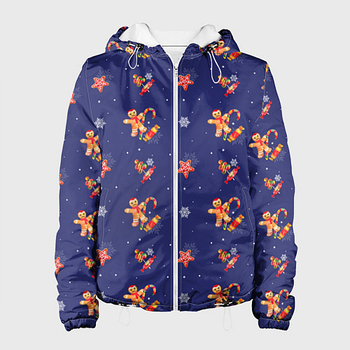 Женская куртка Сладости и снег / 3D-Белый – фото 1