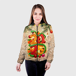 Куртка с капюшоном женская Веселая змея 2025, цвет: 3D-черный — фото 2