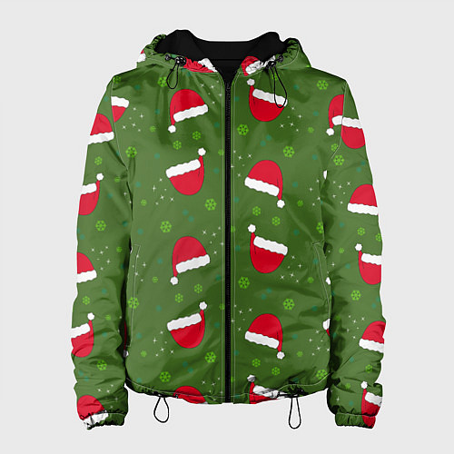 Женская куртка Шапка Санты / 3D-Черный – фото 1