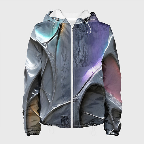 Женская куртка Полированный серебряный металл / 3D-Белый – фото 1