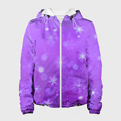 Женская куртка Резные снежинки глитч