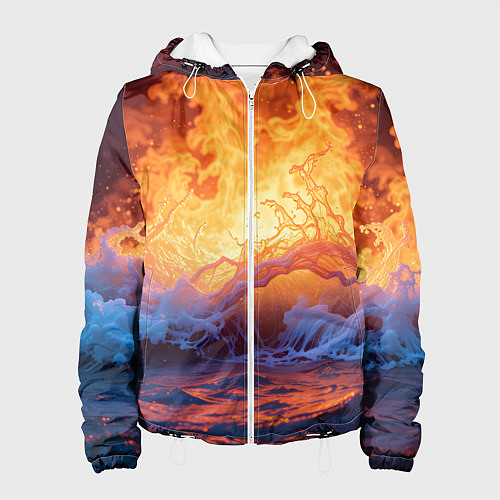 Женская куртка Стихия огня и воды / 3D-Белый – фото 1