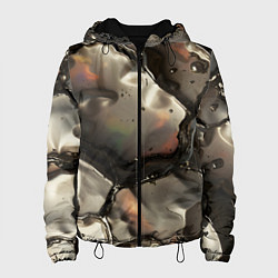 Женская куртка Жидкая субстанция светло-коричневая