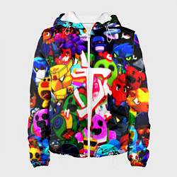 Куртка с капюшоном женская Doom x brawl stars, цвет: 3D-белый