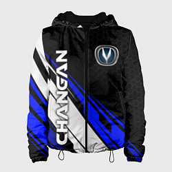 Куртка с капюшоном женская Changan - синий спорт, цвет: 3D-черный