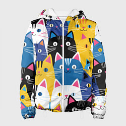 Женская куртка Много цветных котиков