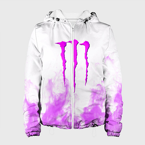 Женская куртка Monster energy neon flame / 3D-Белый – фото 1
