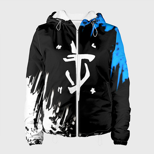 Женская куртка Doom краски лого текстура / 3D-Белый – фото 1