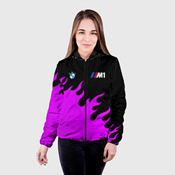Куртка с капюшоном женская BMW flame, цвет: 3D-черный — фото 2