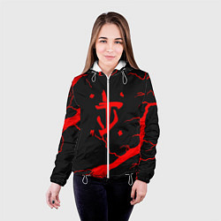 Куртка с капюшоном женская Doom storm steel, цвет: 3D-белый — фото 2