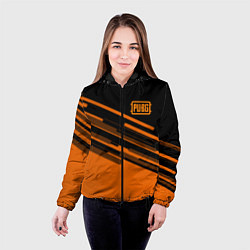 Куртка с капюшоном женская PUBG geometry line, цвет: 3D-черный — фото 2