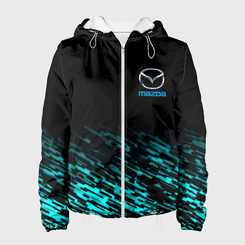 Женская куртка Mazda голубые краски / 3D-Белый – фото 1
