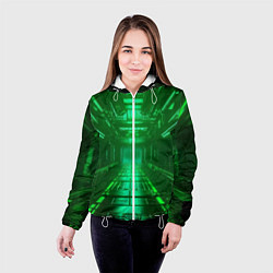 Куртка с капюшоном женская Зелёный коридор, цвет: 3D-белый — фото 2