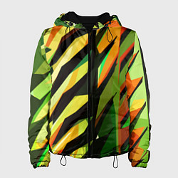 Женская куртка Чёрно-жёлтая абстракция