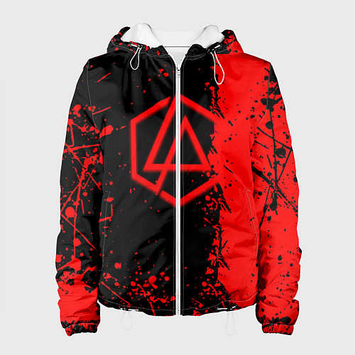Женская куртка Linkin park краски всплеск текстура / 3D-Белый – фото 1