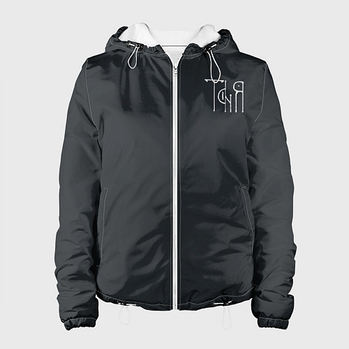 Женская куртка Таня - белая надпись вязью / 3D-Белый – фото 1