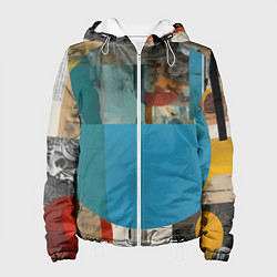 Женская куртка Абстрактный ретро коллаж