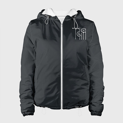 Женская куртка Таня вязью - белая надпись / 3D-Белый – фото 1