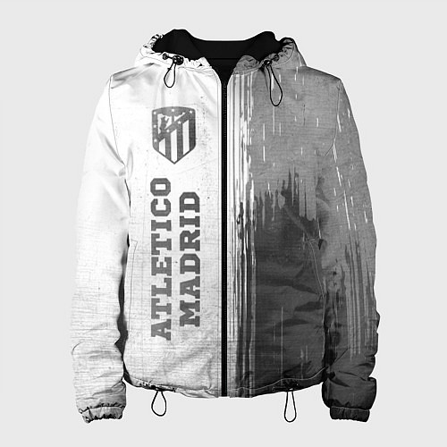 Женская куртка Atletico Madrid - white gradient по-вертикали / 3D-Черный – фото 1