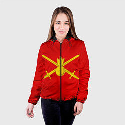 Куртка с капюшоном женская Сухопутные войска, цвет: 3D-черный — фото 2