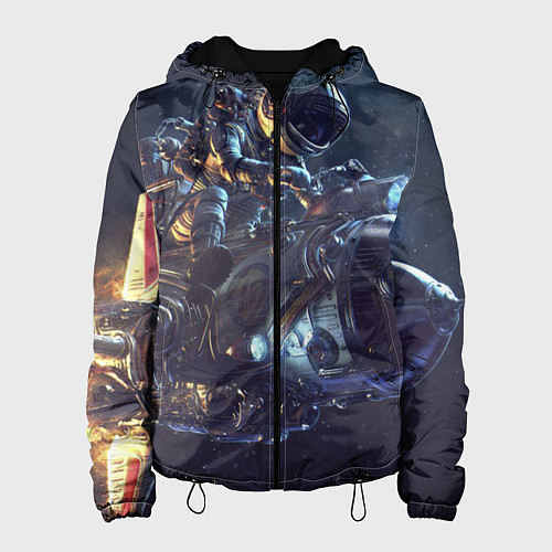 Женская куртка Космонавт - ракета / 3D-Черный – фото 1