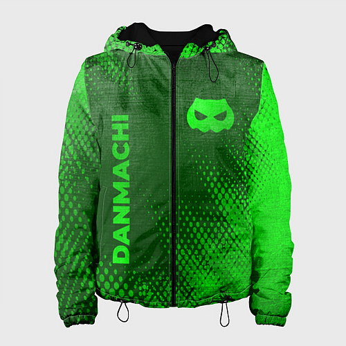 Женская куртка DanMachi - green gradient вертикально / 3D-Черный – фото 1