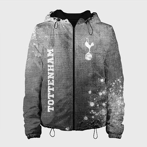 Женская куртка Tottenham - grey gradient вертикально / 3D-Черный – фото 1