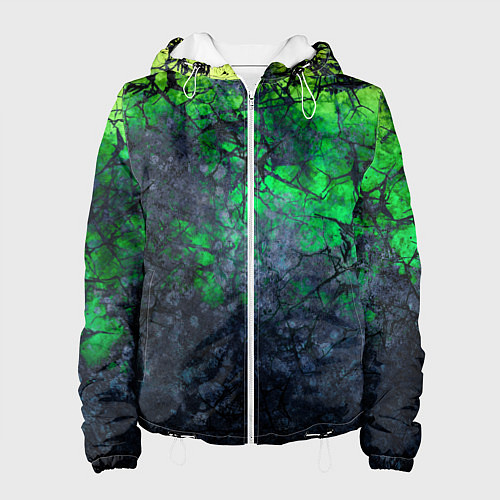 Женская куртка Абстракция - acid web / 3D-Белый – фото 1