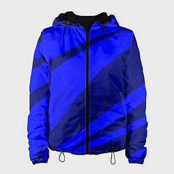 Женская куртка Синий ультрамарин полосы абстракция