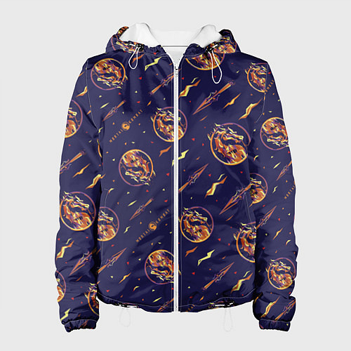 Женская куртка Mortal Kombat logo pattern / 3D-Белый – фото 1