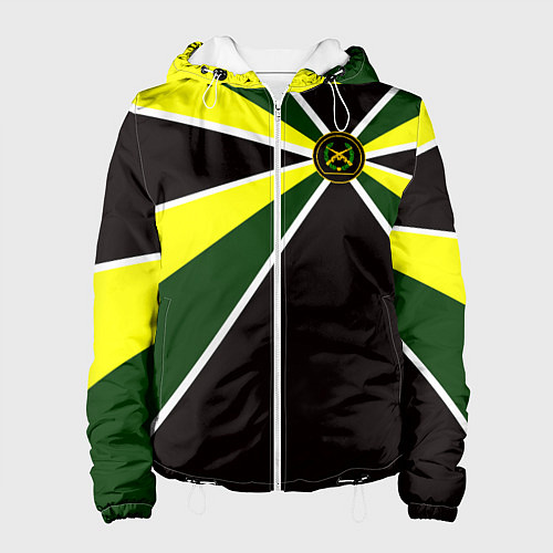 Женская куртка Мотострелковые войска: шеврон без текста / 3D-Белый – фото 1