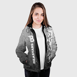 Куртка с капюшоном женская Beastars - grey gradient по-вертикали, цвет: 3D-черный — фото 2