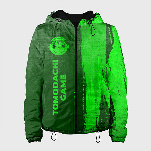 Женская куртка Tomodachi Game - green gradient по-вертикали / 3D-Черный – фото 1