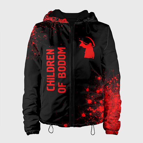 Женская куртка Children of Bodom - red gradient вертикально / 3D-Черный – фото 1