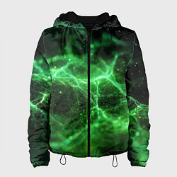 Женская куртка Зеленая связь текстура