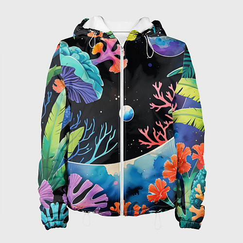 Женская куртка Подводная фантастика / 3D-Белый – фото 1