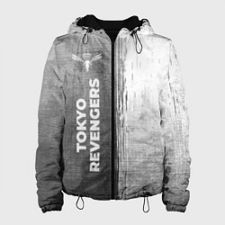 Куртка с капюшоном женская Tokyo Revengers - grey gradient по-вертикали, цвет: 3D-черный