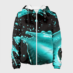 Женская куртка Разрыв голубой краски