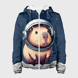 Женская куртка Капибара космонавт в космосе