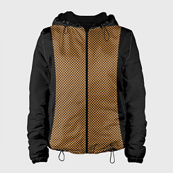 Женская куртка Чёрный с коричневым в горошек