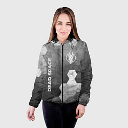 Куртка с капюшоном женская Dead Space - grey gradient вертикально, цвет: 3D-черный — фото 2