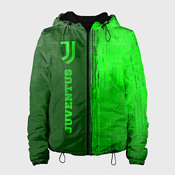 Куртка с капюшоном женская Juventus - green gradient по-вертикали, цвет: 3D-черный
